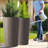 2 Pack Tall 21.7 in Planters for Outdoor Plants Modern Tall Square Planter Box Indoor Outdoor Porch Patio Flower Pot Modern Big Tapered Matte Tree Flower Pot for Garden-1173758645