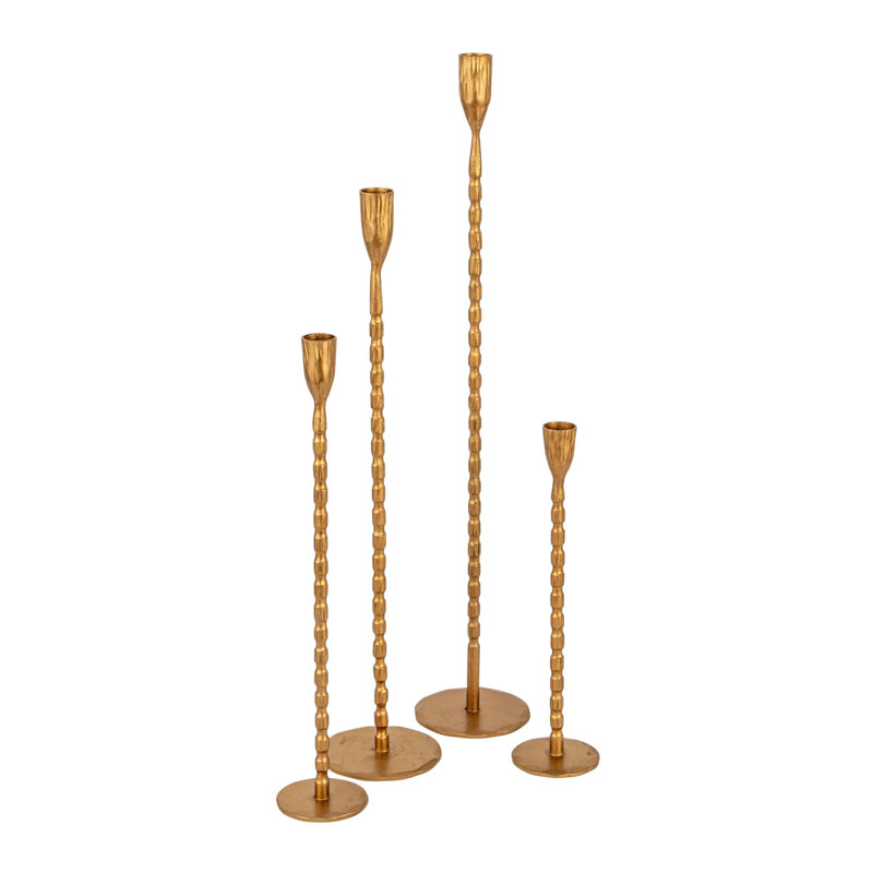 4-Piece Hand-Forged Cast Metal Taper Holders
