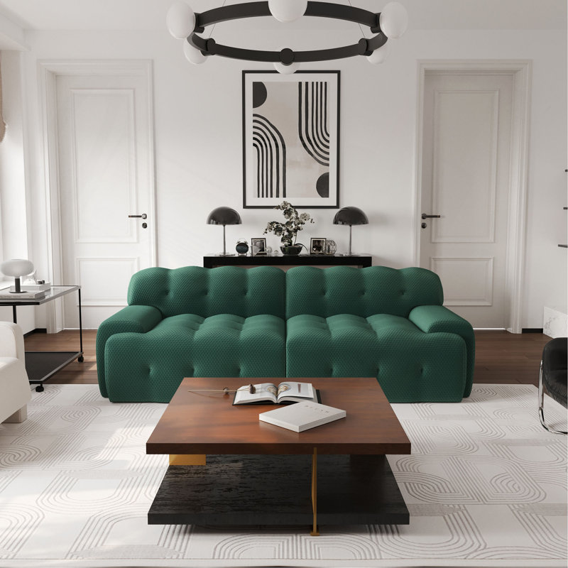 Causeuses modulaires en tricot 3D, Vert