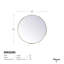 Ophelie 30'' x 30'' Round Framed Mirror In Brushed Gold-86448860-122712230
