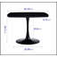 Table de salle à manger Mid-Century moderne avec plateau rond en panneau de fibres à densité moyenne, polyvalente pour les repas et les loisirs-544219843