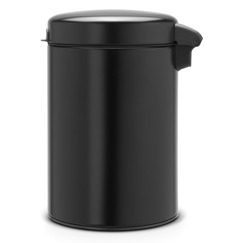NewIcon 3 Litre Wall Mounted Bin, Matt Black