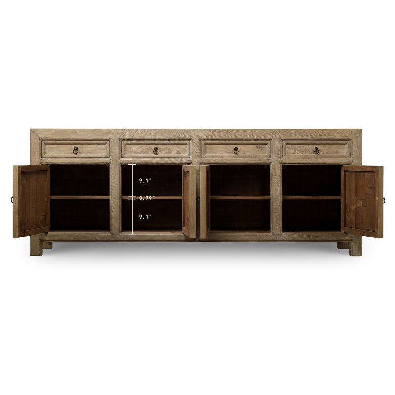 93'' W Solid Wood Sideboard, Natural