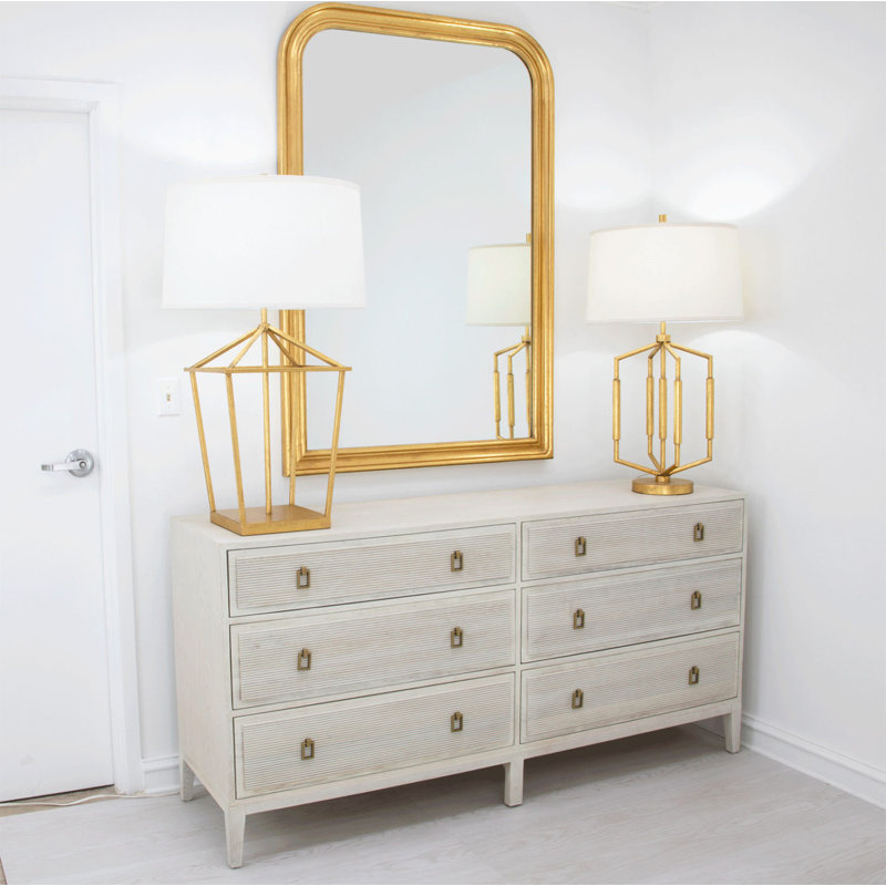 Dana Table Lamp, Gold Leaf