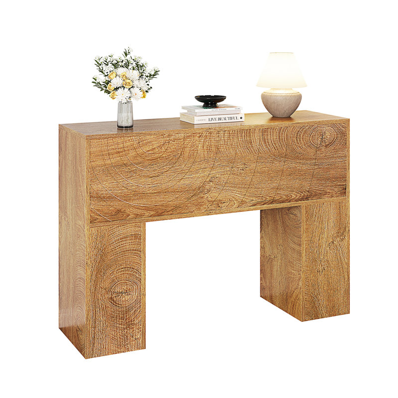 Vividwood Wood Console Table For Entryway, Oak