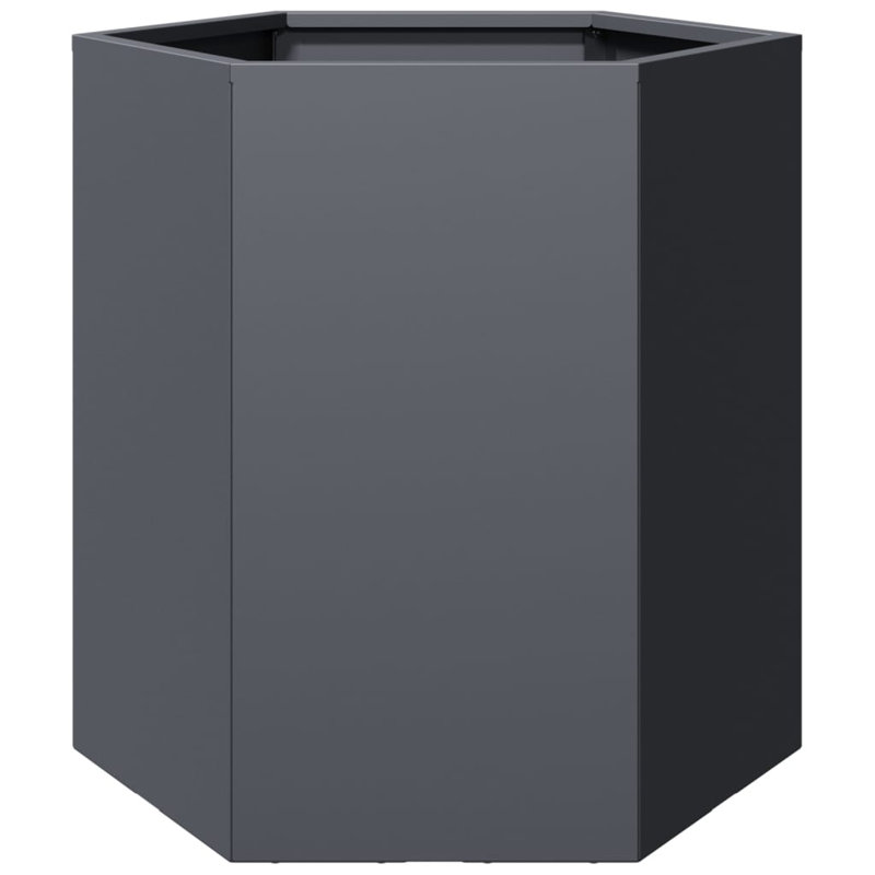 Pot de fleurs vidaXL, Anthracite, 1, H 17,7 po x l 18,1 po x P 15,7 po