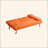 67" Leather Office Sofa Bed, Double Fold, With Coffee Table, Multifunctional