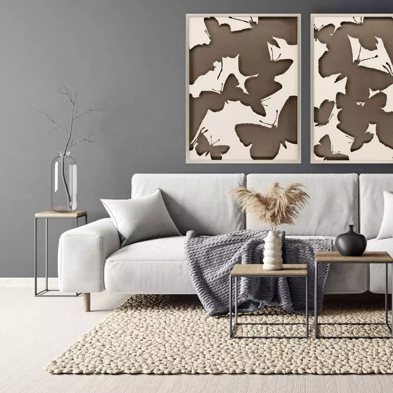 Monochrome Flutter I Painting by Loreth