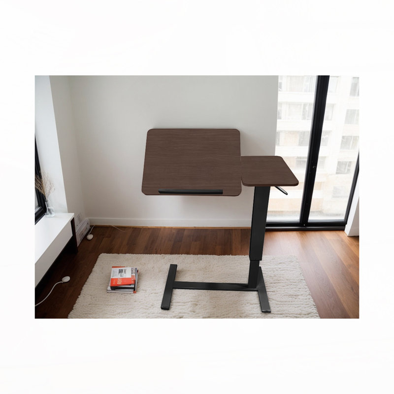 Table de chevet inclinable et mobile, Brun / Noyer