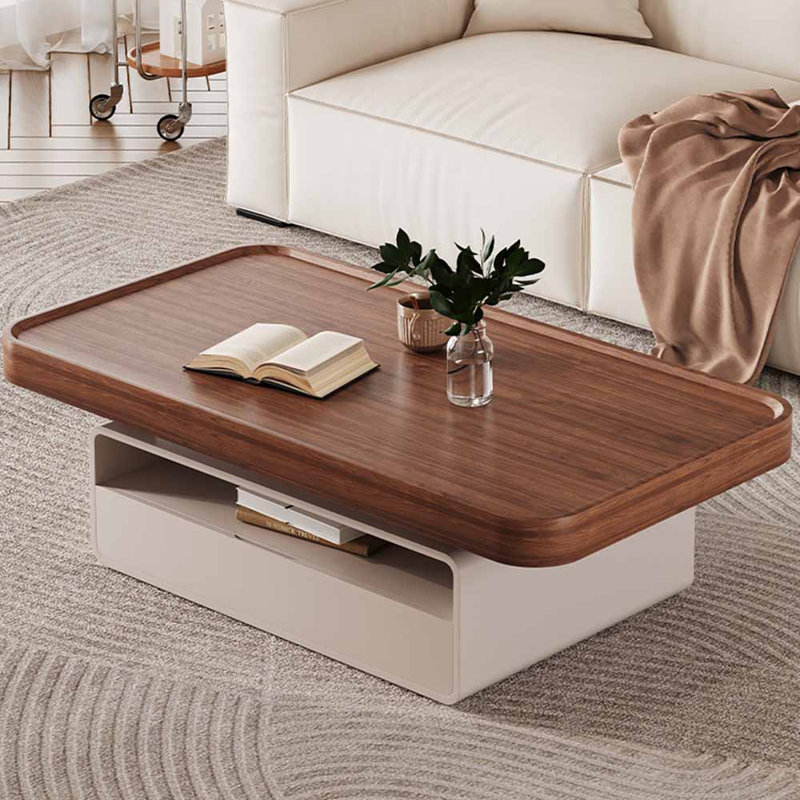 Table à thé multifonctionnelle, simple et créative, H 15,75 po x L 43,31 po x l 27,56 po