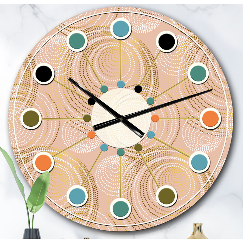 Horloge murale Mid-Century, Surdimensionné
