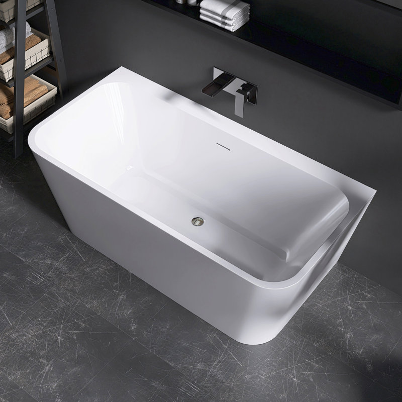 Tidal 55'' Acrylic Tub Deep Soaking Acrylic Bathtub