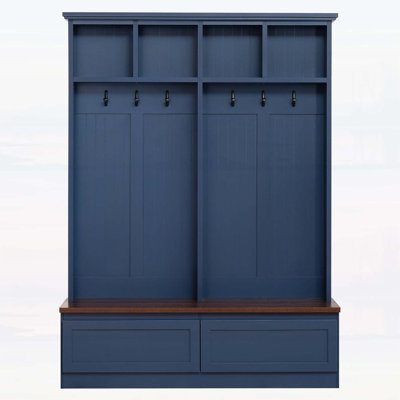 Multifunctional 4-in-1 Hall Tree,Versatile Entrance Organizer for Hallway and Living Room