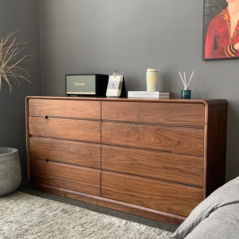 Armoire de rangement simple en noyer noir