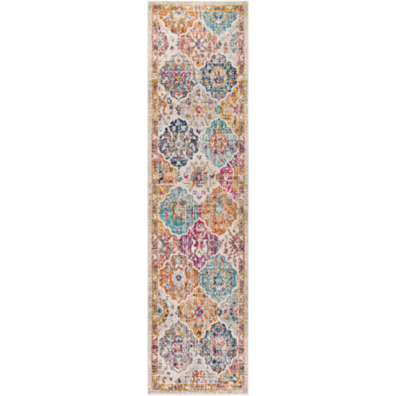 Tapis oriental safran / orange brûlé / grenat Hillsby, Tapis de couloir 2 pi 7 po x 10 pi 3 po
