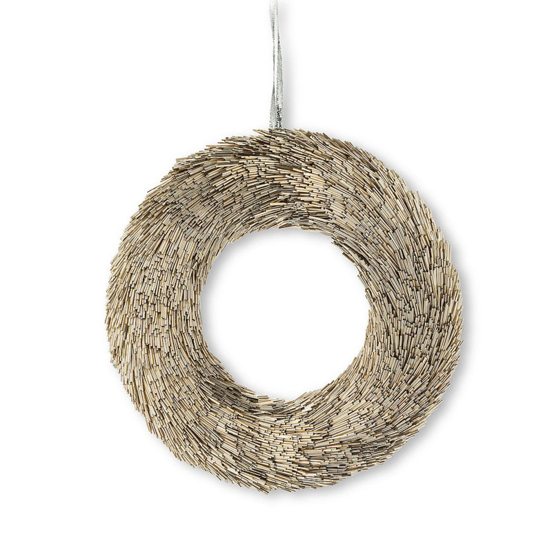 Dried Wreath, 9" H x 9" W x 3" D