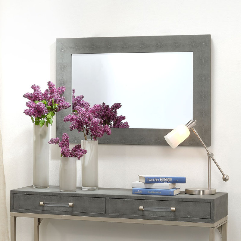 Miroir biseauté Wilkin, gris