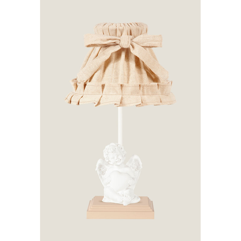 Wood Table Lamp, Beige, Beige