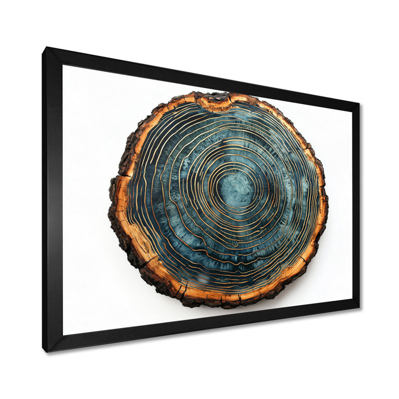 Décoration murale Gildo Stone Emerald, H 34 po x l 44 po, Floater Framed, Noir, noir, noir, noir