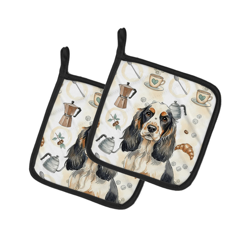 Paire de porte-pots Parti Cocker Spaniel