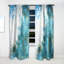 Bleu et blanc liquide Art Waves VIII - Rideau moderne - Velours obscurcissant - 1 panneau-73290459