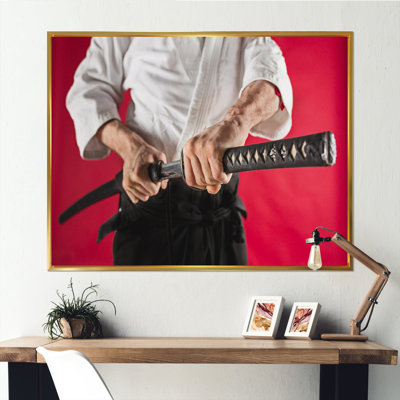 «Man Entrainement Aikido Martial Arts Studio - Reproduction d'art mural d'arts martiaux»
