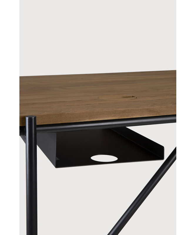 Oscar Solid Wood Writing Desk, 30" H x 63" W x 31.5" D