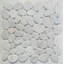Mosaïque de galets en jade Carrara blanc 12 po x 12 po