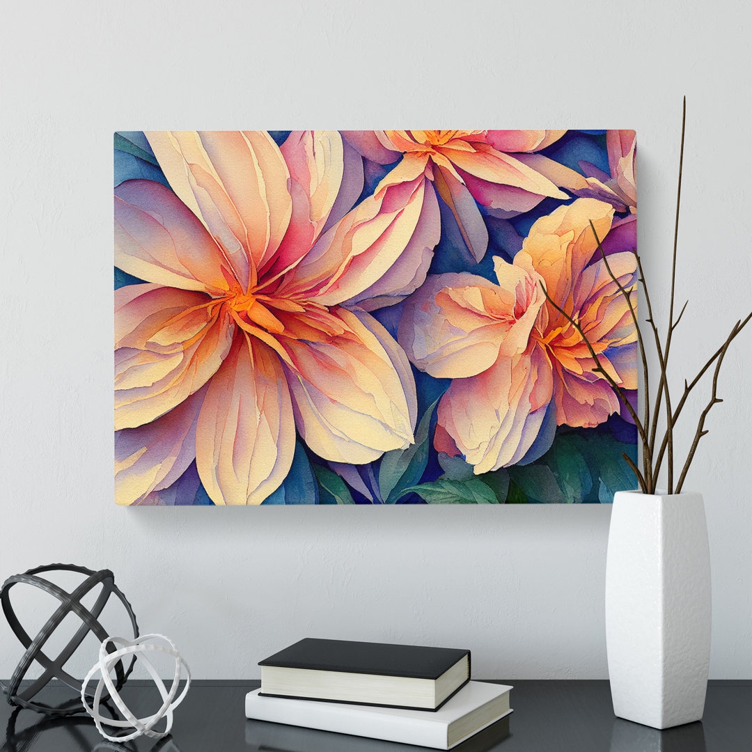 Mysterious Flowers - Wrapped Canvas