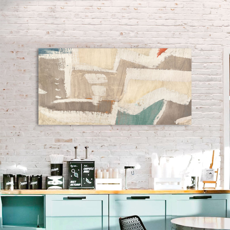 Abstract: Subdued Choreography by Anne Munson - Wrapped Canvas Painting Print, 35cm H x 70cm W x 4cm D