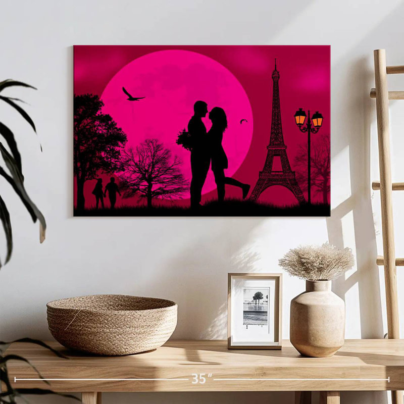 Hardie Couple In Paris, 32" H x 48" W