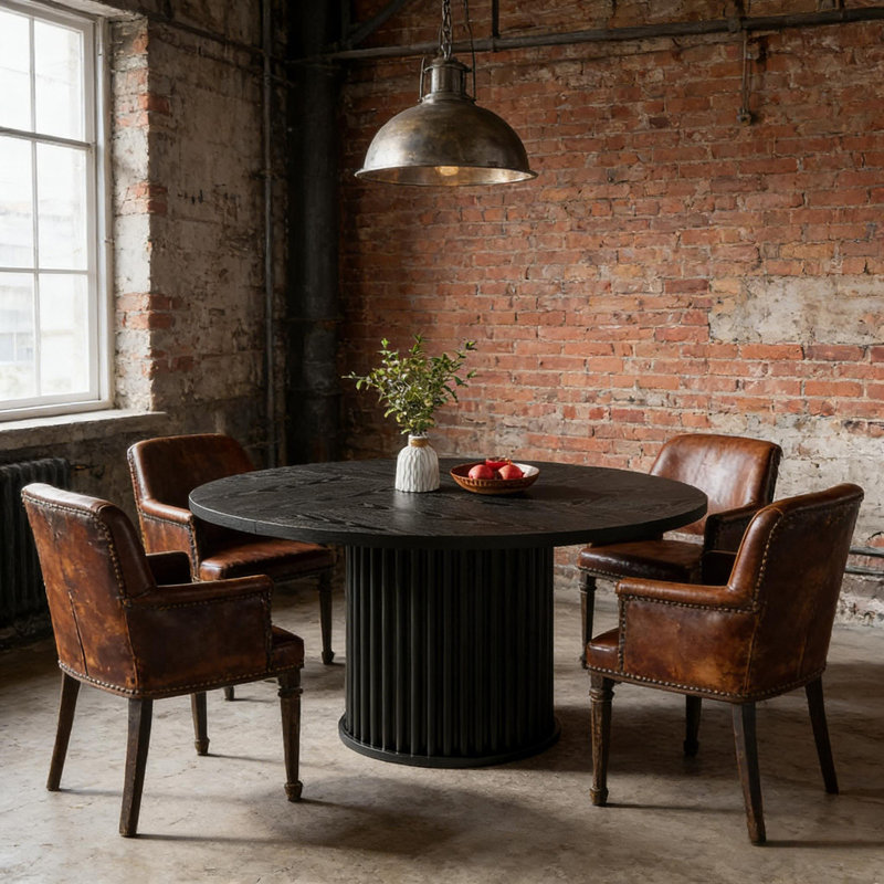 Rustic Table,Wood Kitchen Table,Round Dining Table,Conference Table