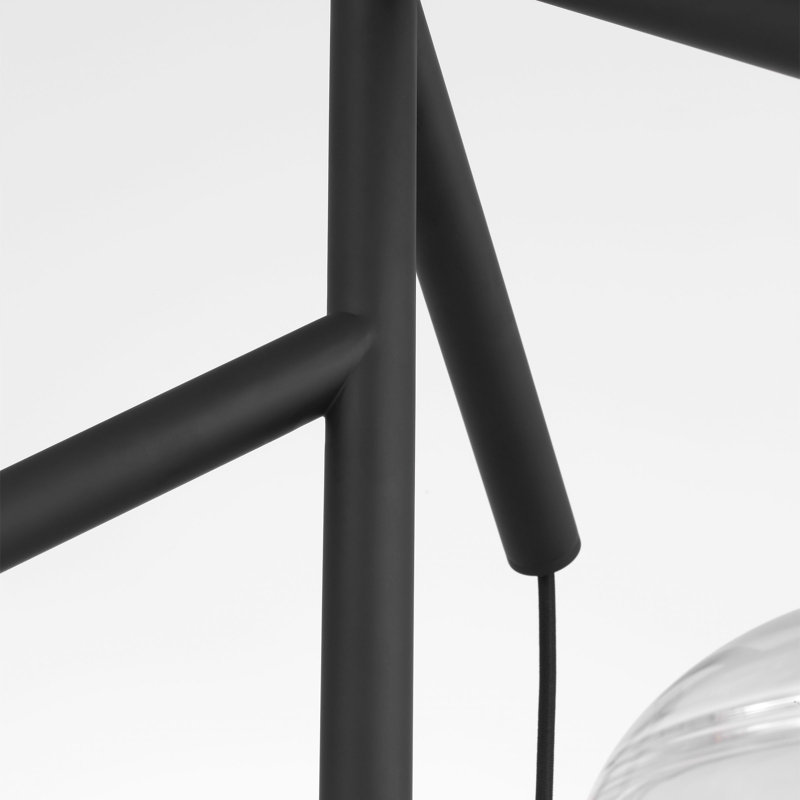 Sean Lavin Sedona 8-light LED double chandelier in nightshade black finish, Clear