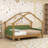 Wood bed with Soft Cushion Rails-1944352312
