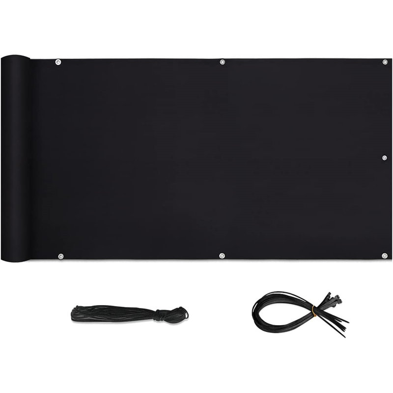 Hrabar Privacy Screen 75 X 600 cm, Black