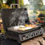 Royal Gourmet 30-Inch 4-Burner Gas Griddle with Hood, Tabletop Gas Griddle with Removable Standing Cart, Black