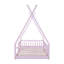 Lit simple en bois avec clôture rose - pin massif pour lit Splendor, pièce-1695169390