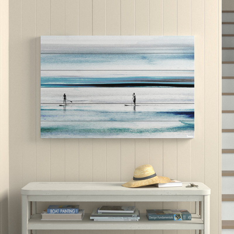 «Beach Paddling» par Parvez Taj, impression sur bois, H 30 po x l 45 po x P 1,5 po