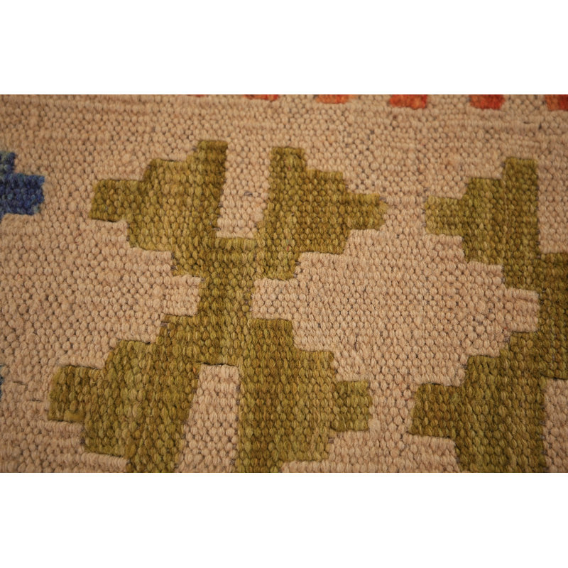 Tapis oriental kilim en laine à tissage plat 8 x 10