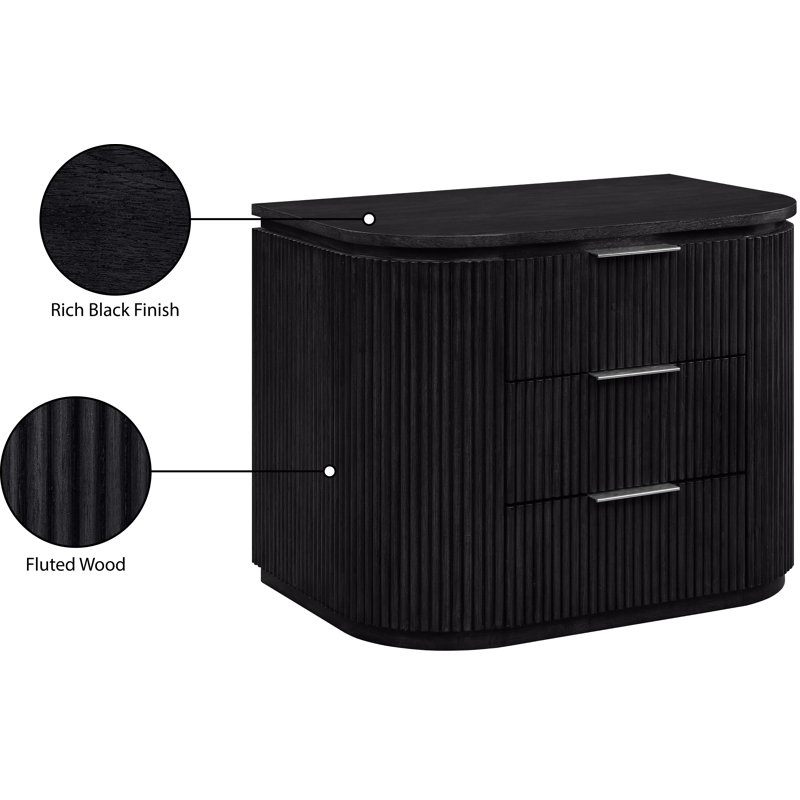 Table de chevet Iyona, Noir