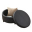 Repose-pieds rond avec rangement en similicuir Duanys-1534653989