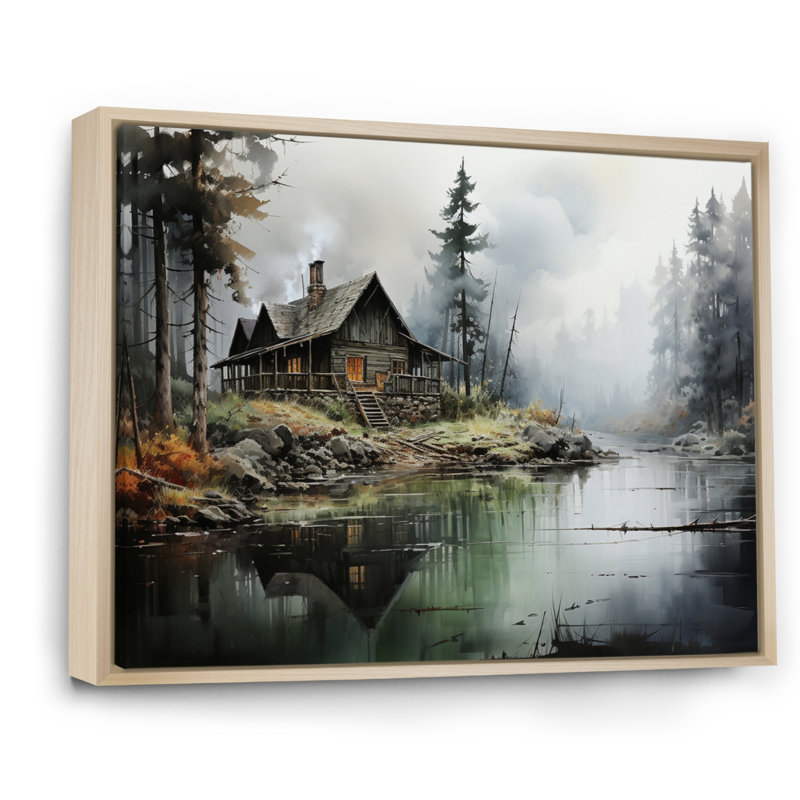 Lakehouse Shades of Serenity III - impression, H 30 po x l 40 po x P 1,5 po, Cadre naturel flottant