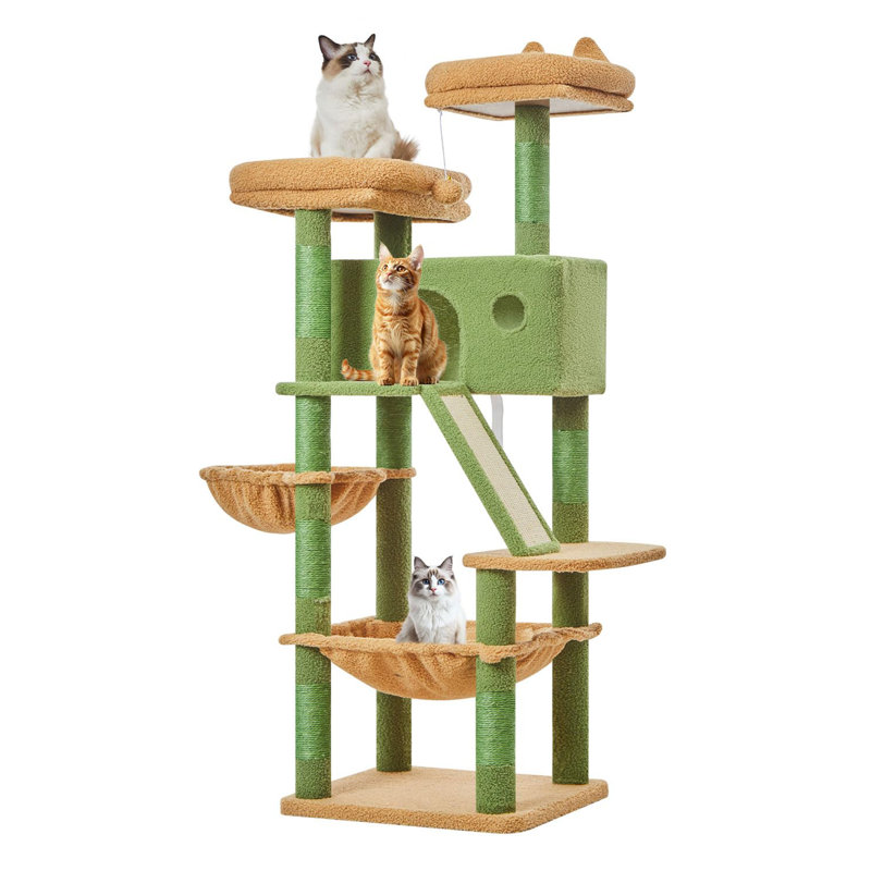146.5cm H Cat Tree, Green