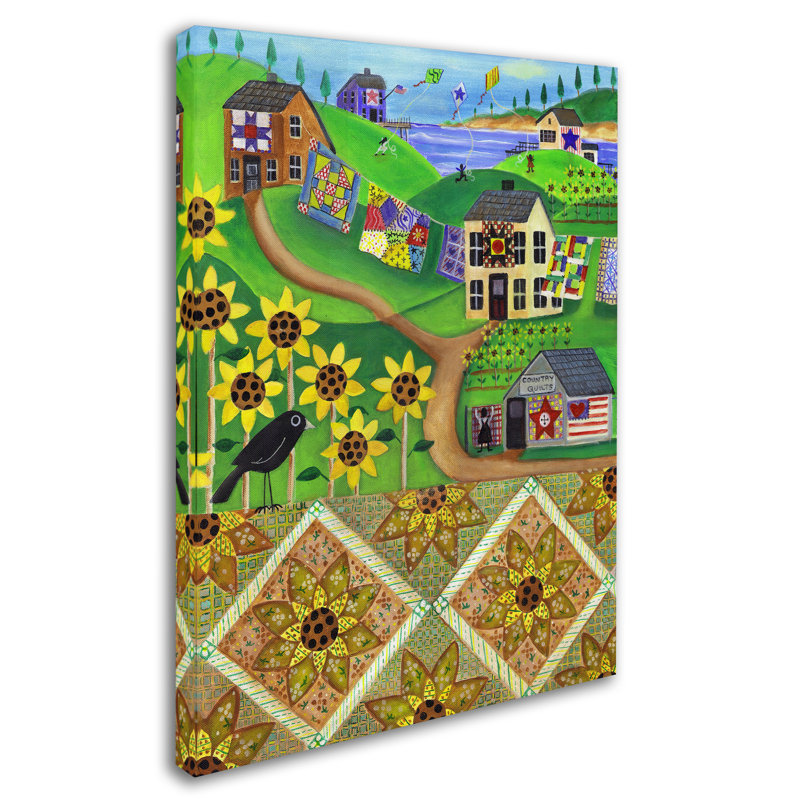 « tournesol farm farm », reproduction sur toile tendue, H 32 po x l 24 po