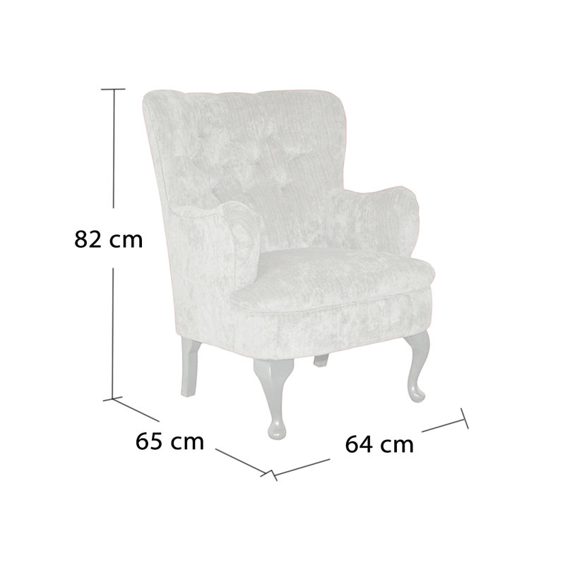 Jernigan Upholstered Armchair, Light Oak, Bacio Taupe
