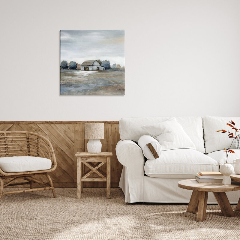 Art mural sur toile Countrange Barn Neutral Tones par Nan, H 30 po x l 30 po