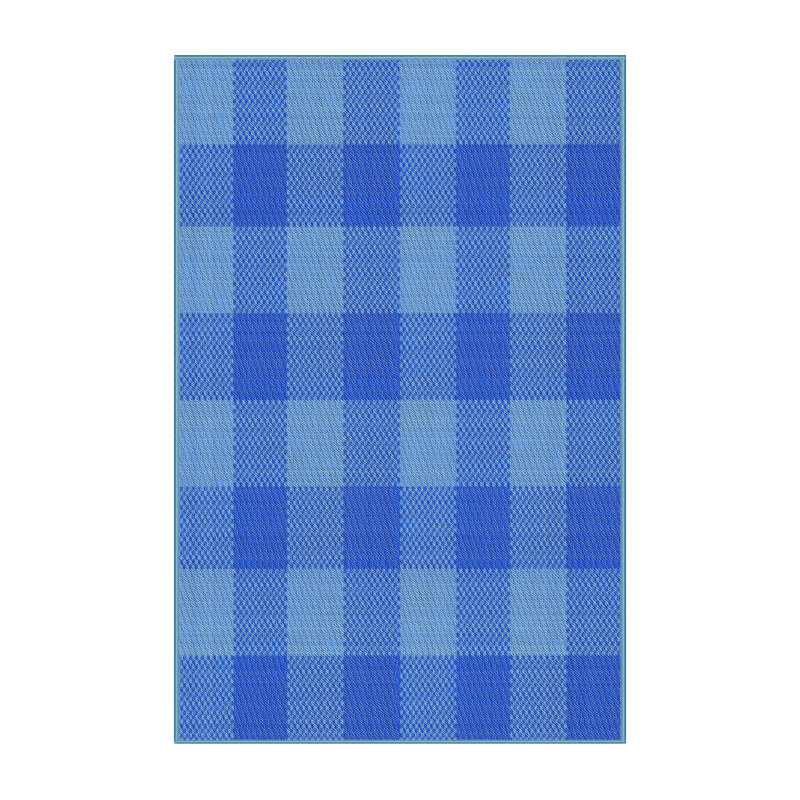 Tapis de zone bleue à motifs, Rectangle 2 pi x 3 pi
