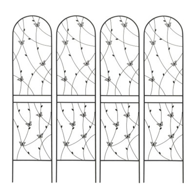 4 Pack Metal Garden Trellis Rustproof Trellis For Climbing Plants Outdoor Flower Support