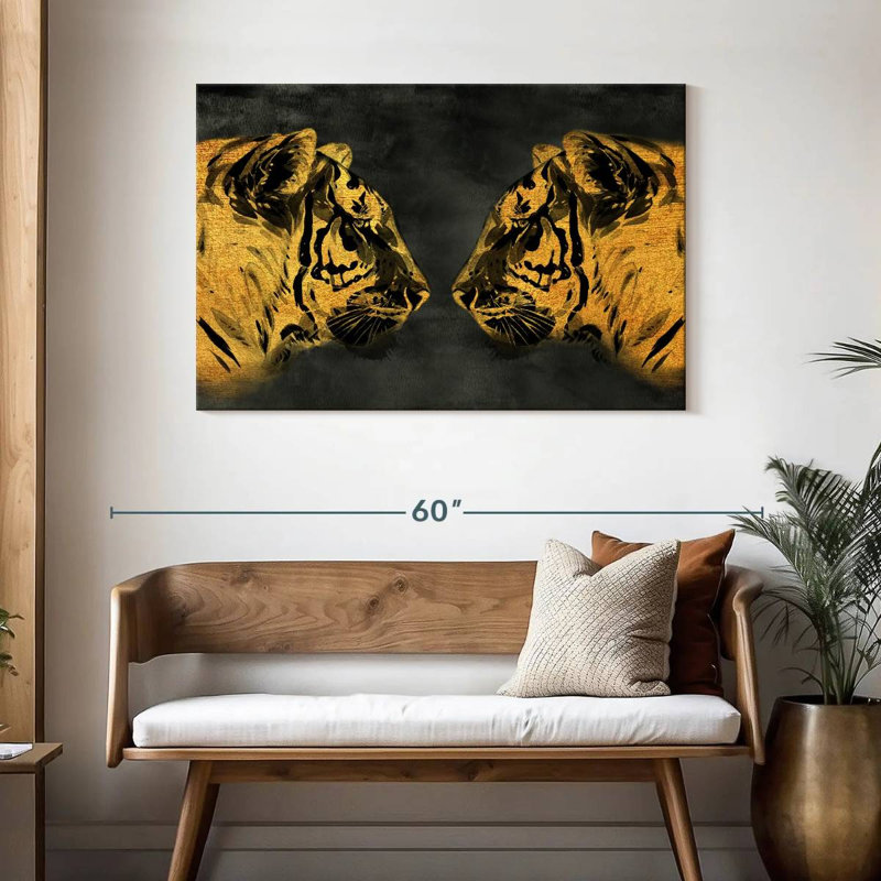 Golden Tigers, 30" H x 45" W