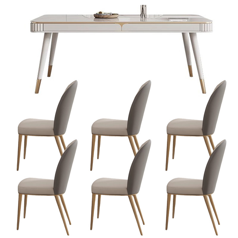 Ensemble de table de salle à manger Modern, H 29,92 po x L 62,99 po x l 31,49 po